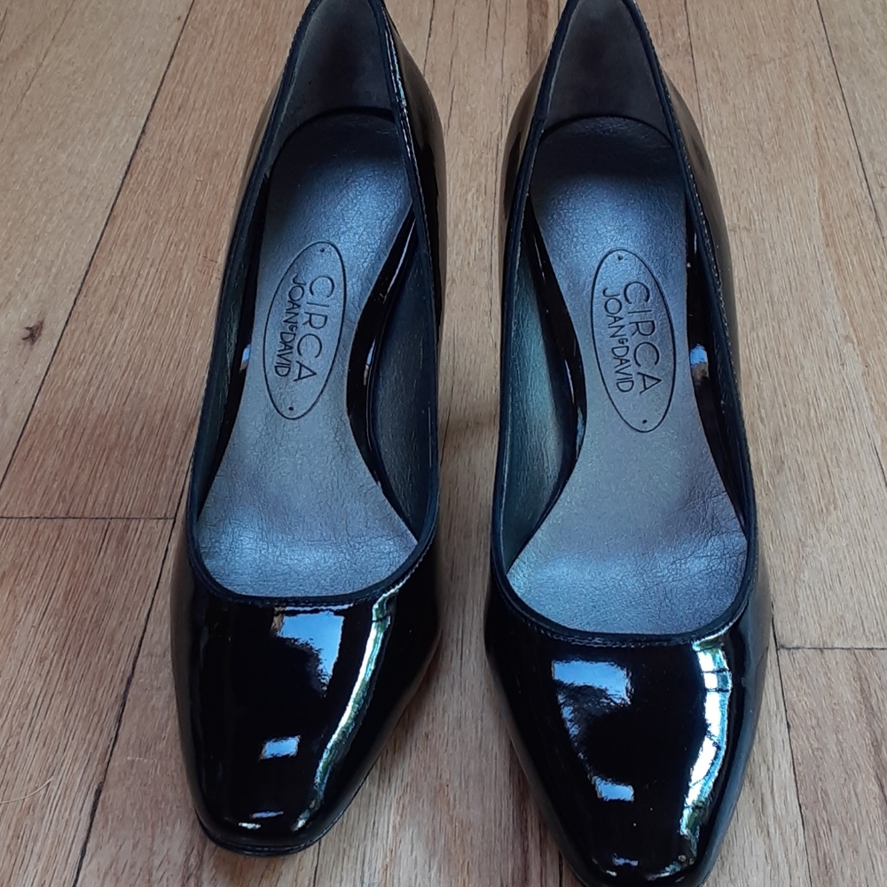 CIRCA Joan & David Black Patent Heels